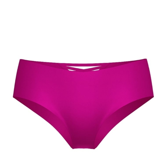 Victoria's Secret No-Show Cheeky Panty Criss Cross Berrylicious Size L (New) - Picture 3 of 5